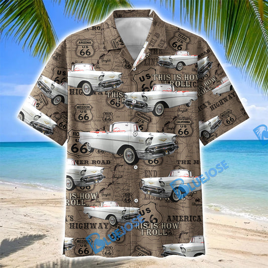 Bluejose This Is How I Roll Classic Car Route 66 Hawaiian Shirt - Personalized Car