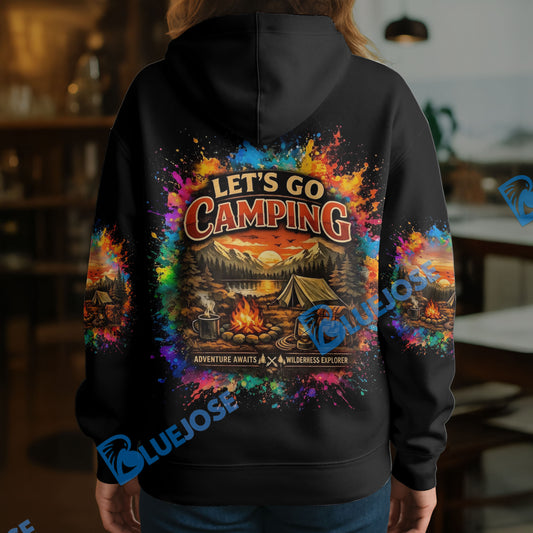 BlueJose Personalized Let’s Go Camping Adventure Hoodie