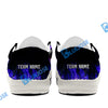 BlueJose Billiards Ball 8 And 9 Fire Skull Crack White Canvas Loafer Shoes (4 Colors)