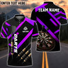 BlueJose Darts Metalic Style Personalized Name, Team Name Shirt (4 Colors)