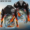 Bluejose Striped Bass Fishing Fire Touch Custom Name & Team Name 3D Shirts