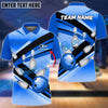 BlueJose Bowling Strike Pins Customized Name, Team Name 3D Shirt (4 Colors)