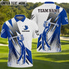 BlueJose Golf Lightning Strike Polo Shirt Customized Name, Team Name 3D Shirts (4 Colors)