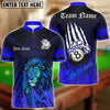 BlueJose Billiards Ball 8 Lion Wings Claws Personalized Name Shirt (6 Colors)