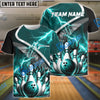 BlueJose Bowling And Pins Thunder Breaker Personalized Name Team Name 3d Shirt (4 Colors)