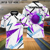 BlueJose Bowling And Pins Lightning Fire Flame Customized Name 3D Shirt (4 Colors)