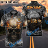 BlueJose Darts Smoke Triple Skulls Customized Name, Team Name 3D Shirt (4 Colors)