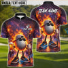 BlueJose Blazing Beer Golfer Polo Shirt Customized Name, Team Name 3D Shirts (4 Colors)