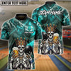 BlueJose Bowling & Pins King Skull Royal Pub Style Customized Name, Team Name 3D Shirt (4 Colors)