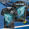 BlueJose Pickleball Ball Fire Flame Customized Name 3D Shirt (4 Colors)
