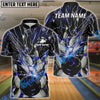 BlueJose Bowling And Pins Colorful Thunder Lightning Customized Name 3D Shirt (4 Colors)
