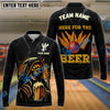 BlueJose Bowling Grim Reaper Beer Personalized Name, Team Name 3D Shirt