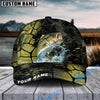 BlueJose Fishing Cracked Texture Gold Black Splash Graphic Personalized Cap (13 Breeds)