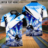 BlueJose Bowling And Pins Arrow Move Customized Name 3D Shirt (6 Colors)