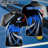 BlueJose Pickleball Tornado Pattern Personalized Name, Team Name Unisex Shirt (4 Colors)