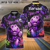 BlueJose Bowling And Pins Monster Graffiti Style Customized Name, Team Name 3D Shirt (4 Colors)