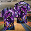 BlueJose Bowling And Pins Thunder Lightning Cobra Snake Customized Name, Team Name 3D Shirt (4 Colors)