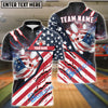 BlueJose Bowling American Flag Patriot Customized Name, Team Name 3D Shirt