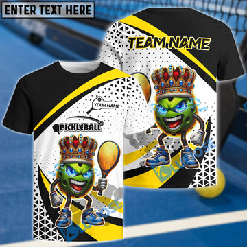 BlueJose Pickball King Customized Name 3D Shirt (6 Colors)