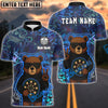 BlueJose Darts Cool Bear Graffiti Neon Style Customized Name, Team Name 3D Shirt (4 Colors)