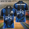 BlueJose Bowling And Pins Color Diamond Multicolor Customized Name 3D Shirt (4 Colors)