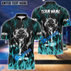 BlueJose Bowling And Pins Flaming Black Panther Customized Name 3D Shirt (6 Colors)