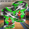 BlueJose Bowling And Pins Angry Turkey Customized Name, Team Name 3D Shirt (4 Colors)