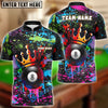BlueJose Billiards 8-Ball Pool Graffiti King Personalized Name, Team Name Unisex Shirt