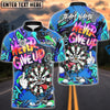 BlueJose Darts Dartboard Graffiti Never Give Up Style Personalized Name, Team Name Shirt (4 Colors)