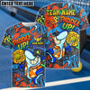 BlueJose Halloween Graffiti Shark Paddle Up Customized Name & Team Name 3D Shirts
