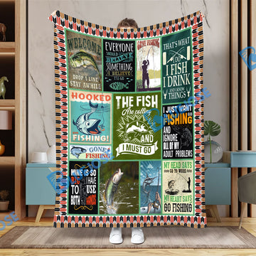 BlueJose The Fish Are Calling And I Must Go Blanket