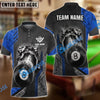 BlueJose Billiards Ball 8 Abstract Grunge Texture Personalized Name, Team Name Shirt (6 Colors)