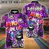 BlueJose Bowling And Pins Funny Never Give Up Graffiti Pattern Customized Name, Team Name 3D Shirt (4 Colors)