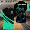 BlueJose Bowling And Pins Basic Black Personalized Shirt (4 Colors)