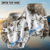 BlueJose Fish Reaper Fishing Camouflage Shirts Custom Name 3D Shirts