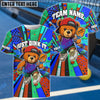 BlueJose Personalized Just Dink It Bear Pickleball Name & Team Name 3D Shirts (4 Colors)