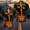 BlueJose Darts Flaming Skull Personalized Name, Team Name Shirt (6 Colors)