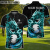 BlueJose Golf Golden Dragon Aura Personalized Name, Team Name 3D Shirt (6 Colors)