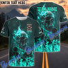 BlueJose Darts Flame Skull Master Personalized Name, Team Name Shirt (4 Colors)