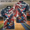 BlueJose Bowling American Eagle Patriotic Battle Art Personalized Name, Team Name 3D Shirt