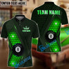 BlueJose Billiards 8 Ball Hex Pattern Personalized Name, Team Name Unisex Shirt (4 Colors)