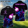 BlueJose Power Strike Bull Golf Polo Shirt, Customized Name & Team Name 3D Shirts (4 Colors)