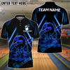 BlueJose Bowling Neon Dabbing Ball & Pins Customized Name, Team Name 3D Shirt (4 Colors)