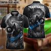 BlueJose Billiards 8-Ball Grim Reaper Skull Cemetery Personalized Name, Team Name Unisex Shirt