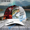 BlueJose Fishing Red Flame With Cross Pattern Personalized Cap (13 Breeds)