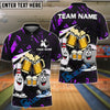 BlueJose Bowling And Pins Funny Beer & Bowling Pins Cartoon Design Customized Name, Team Name 3D Shirt (6 Colors)