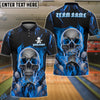 BlueJose Bowling And Pins Flaming Skull Personalized Name, Team Name 3D Shirt (4 Colors)