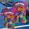 BlueJose Personalized Just Dink It Bear Pickleball Name & Team Name 3D Shirts (4 Colors)