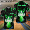 BlueJose Bowling And Pins Gold Light Customized Name 3D Shirt (6 Colors)