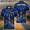 BlueJose Bowling And Pins Thunder Rain Flame Customized Name 3D Shirt ( 6 Colors)